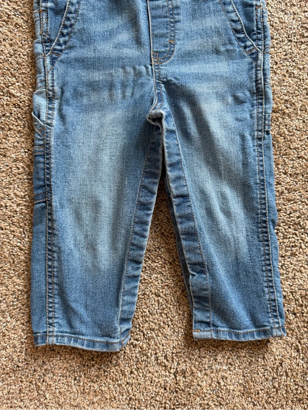 OSHKOSH B’GOSH Medium Wash Denim Overalls with Snap Legs
